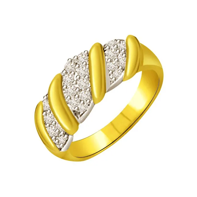 Classic Real Diamond Gold  Ring (SDR573)