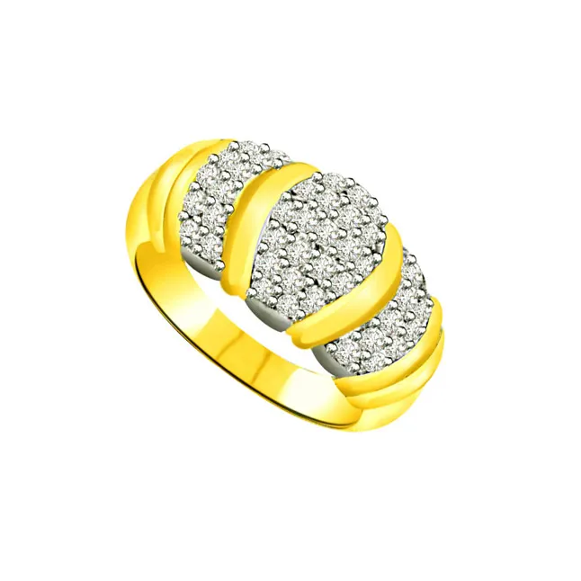 Trendy Real Diamond Gold Ring (SDR574)