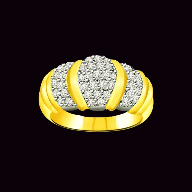 Trendy Real Diamond Gold Ring (SDR574)