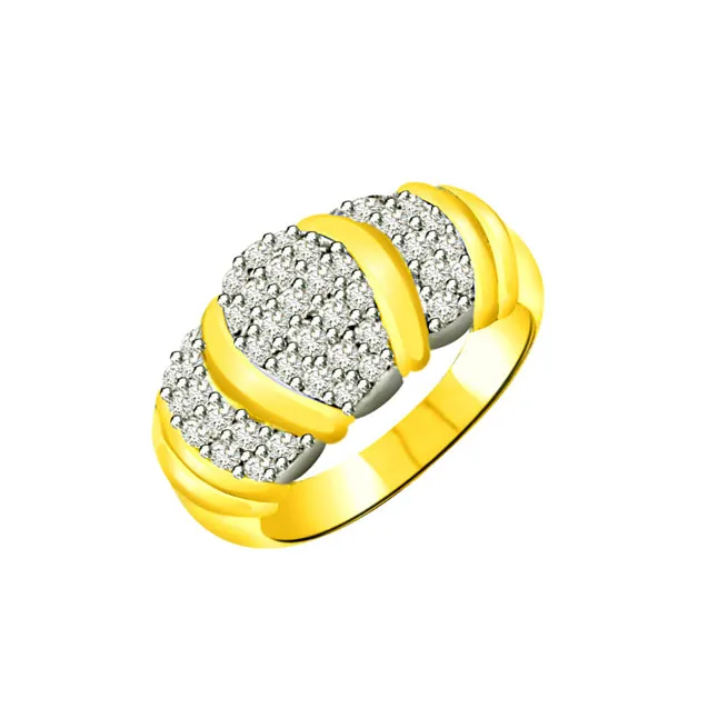 Trendy Real Diamond Gold Ring (SDR574)