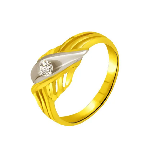 Two-Tone Real Diamond Gold Ring (SDR575)