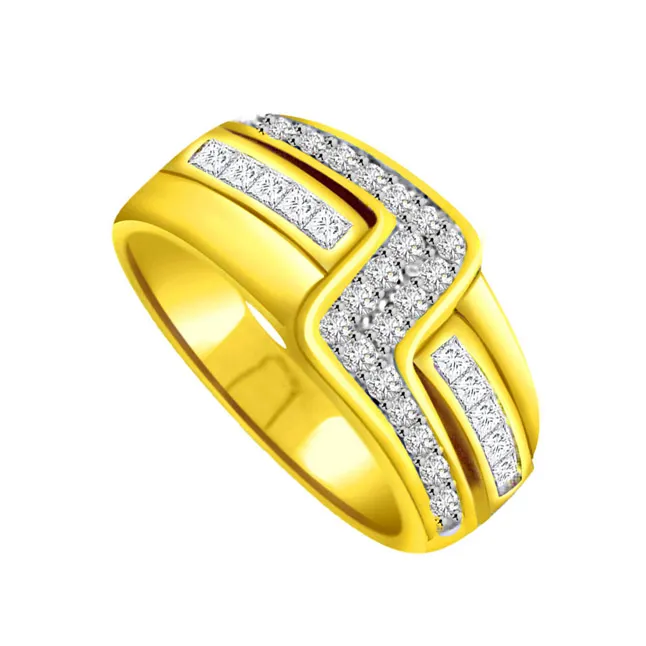 Classic Real Diamond Gold Ring (SDR579)