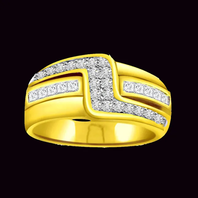 Classic Real Diamond Gold Ring (SDR579)