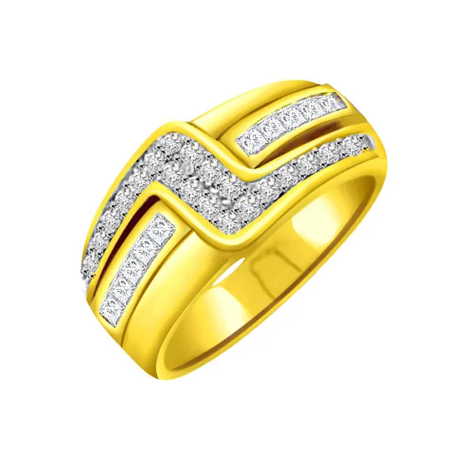 Classic Real Diamond Gold Ring (SDR579)
