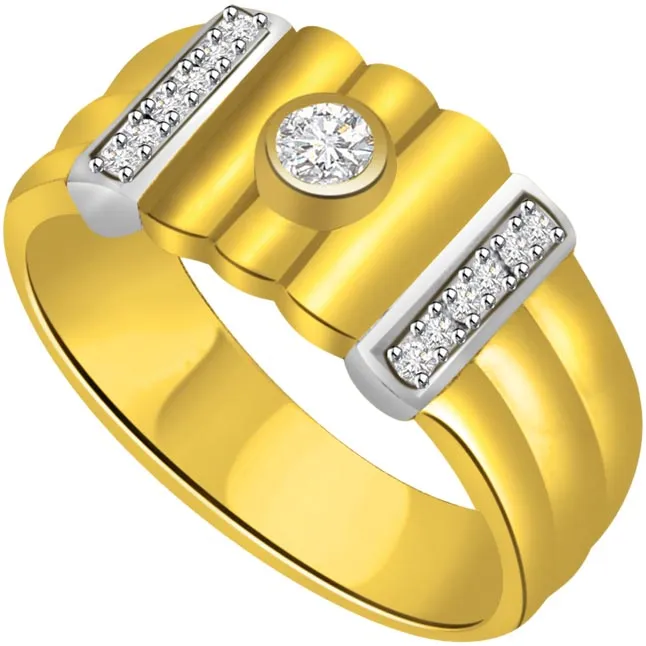0.20 cts Two Tone Designer rings