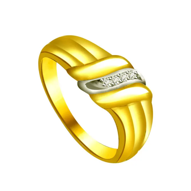 Trendy Real Diamond Gold Ring (SDR587)