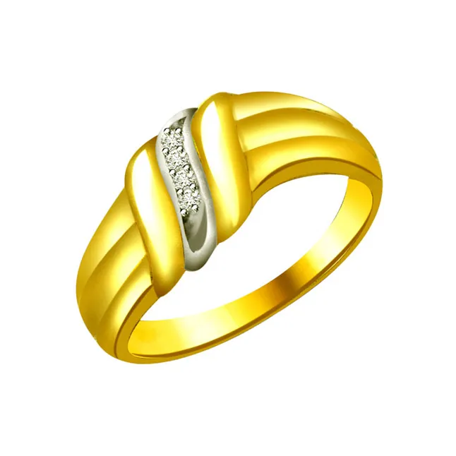 Trendy Real Diamond Gold Ring (SDR587)