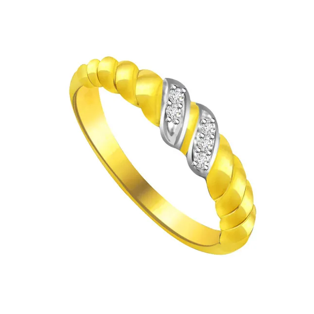 Classic Diamond Gold rings SDR588 -White Yellow Gold rings