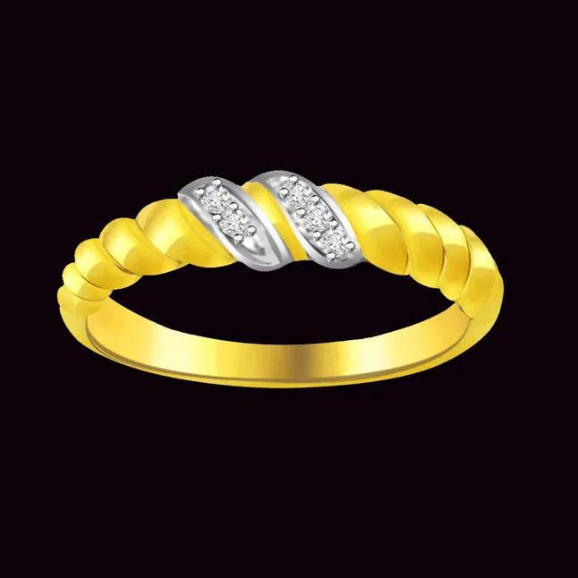 Classic Diamond Gold rings SDR588 -White Yellow Gold rings