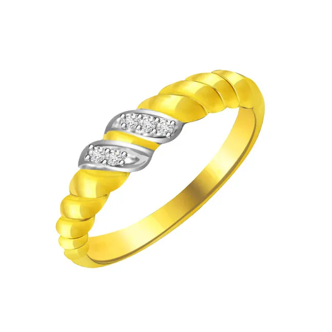 Classic Diamond Gold rings SDR588 -White Yellow Gold rings