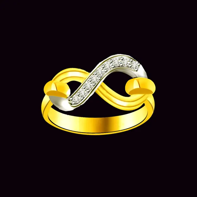 Classic Diamond Gold rings SDR591 -White Yellow Gold rings