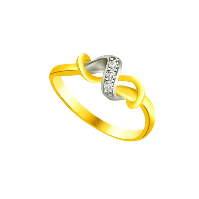 Classic Diamond Gold rings SDR593 -White Yellow Gold rings