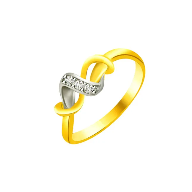 Classic Diamond Gold rings SDR593 -White Yellow Gold rings