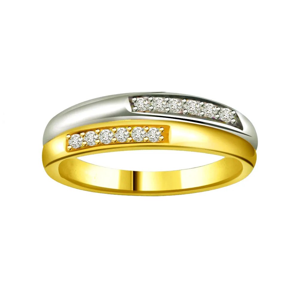 Classic Diamond Gold rings SDR598 -White Yellow Gold rings