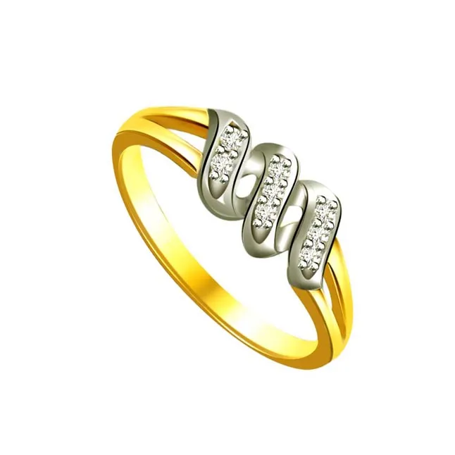 Classic Diamond Gold rings SDR604 -White Yellow Gold rings