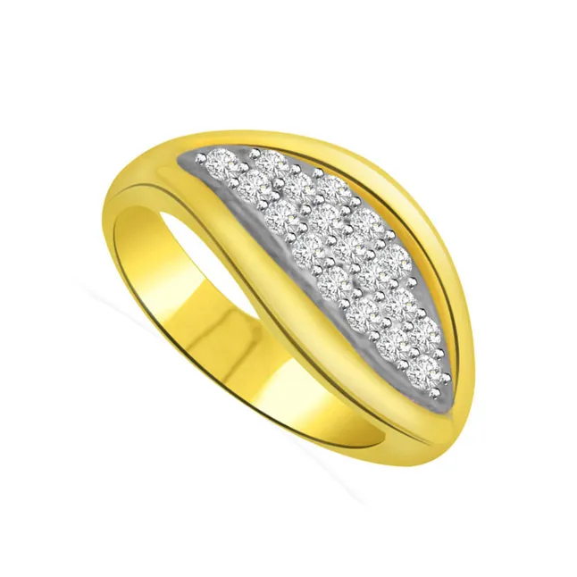 Trendy Diamond Gold rings SDR611