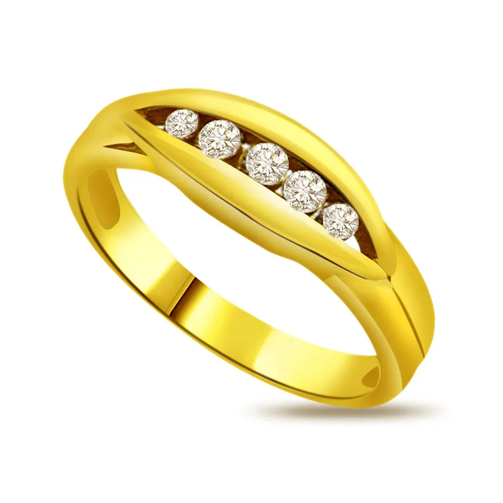Classic Diamond Gold rings SDR618