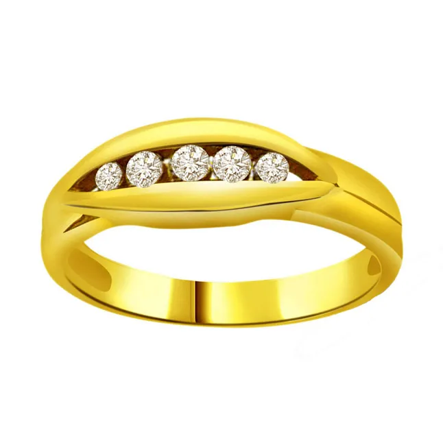 Classic Real Diamond Gold Ring (SDR618)