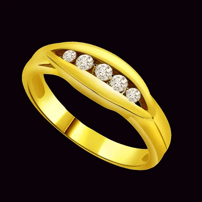 Classic Real Diamond Gold Ring (SDR618)