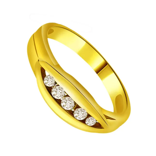 Classic Real Diamond Gold Ring (SDR618)