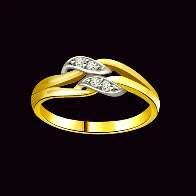 Classic Diamond Gold rings SDR620 -White Yellow Gold rings