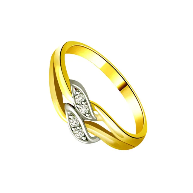 Classic Diamond Gold rings SDR620 -White Yellow Gold rings