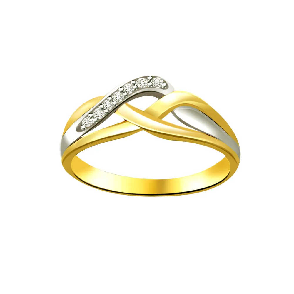 Classic Diamond Gold rings SDR622 -White Yellow Gold rings