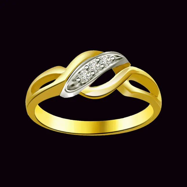 Two-Tone Real Diamond Ring (SDR623)