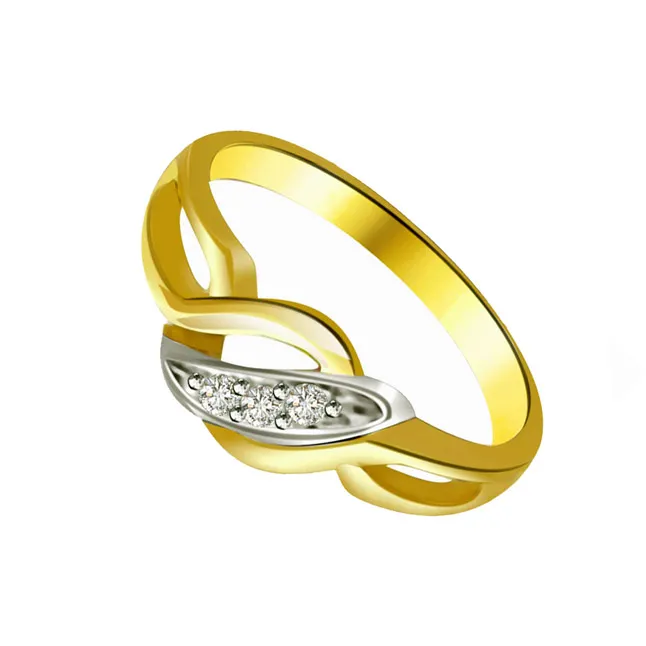 Two-Tone Real Diamond Ring (SDR623)