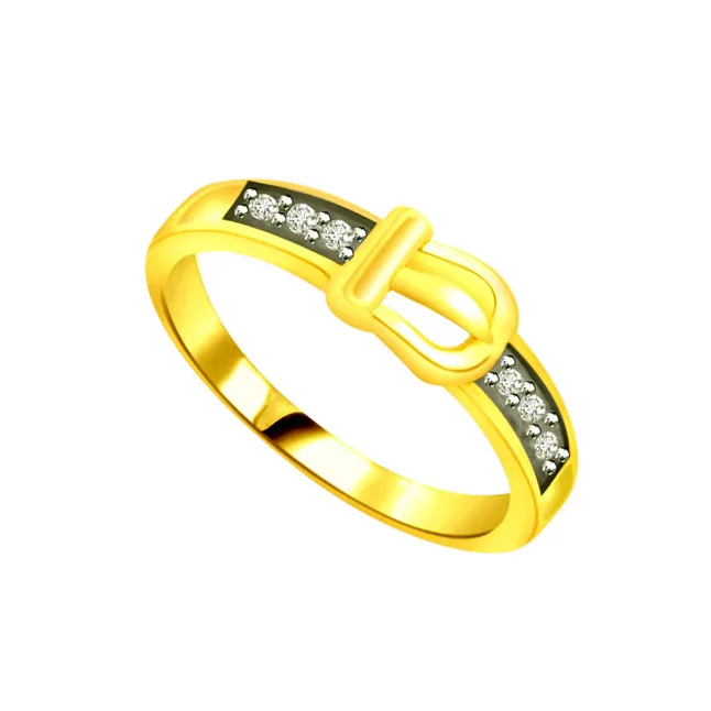 Two -Tone Diamond rings SDR628 -White Yellow Gold rings
