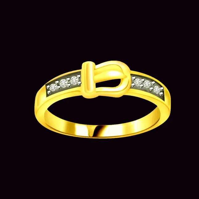 Two -Tone Diamond rings SDR628 -White Yellow Gold rings