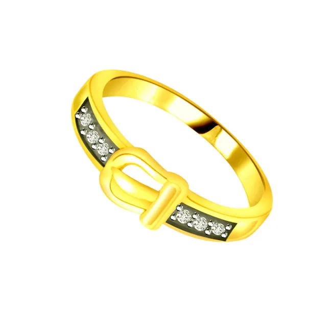 Two -Tone Diamond rings SDR628 -White Yellow Gold rings