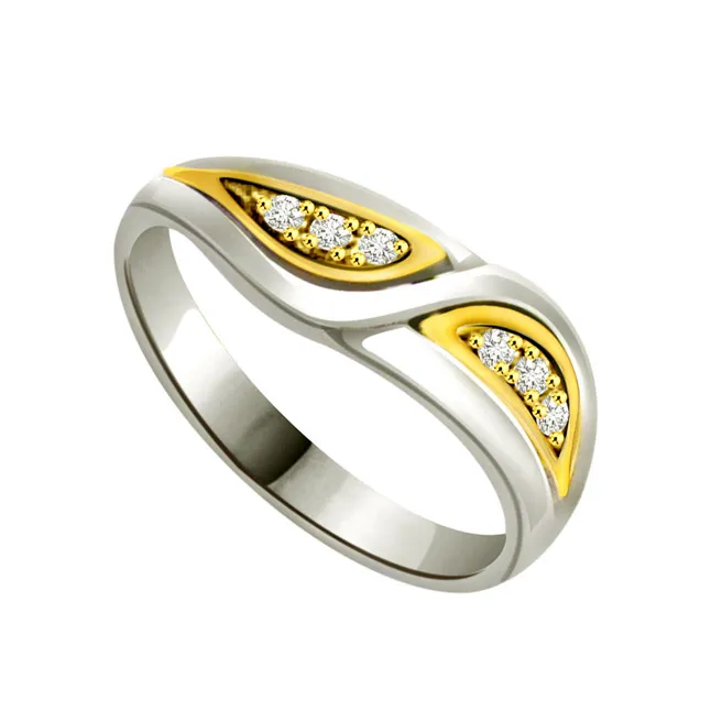 Two-Tone Real Diamond Ring (SDR633)