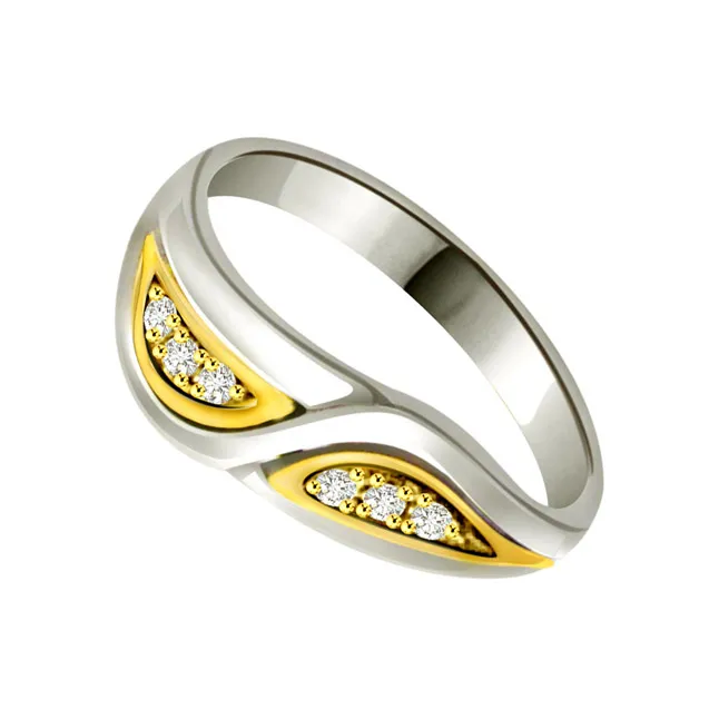 Two-Tone Real Diamond Ring (SDR633)