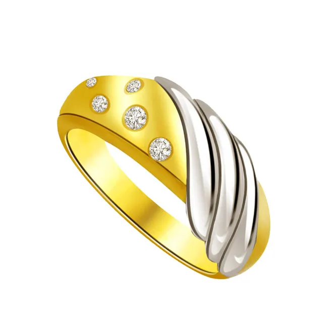 Trendy Real Diamond Gold Ring (SDR634)