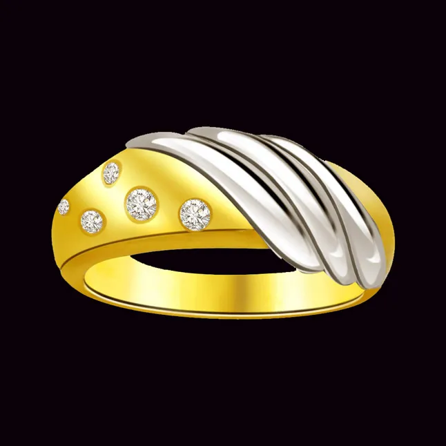 Trendy Real Diamond Gold Ring (SDR634)