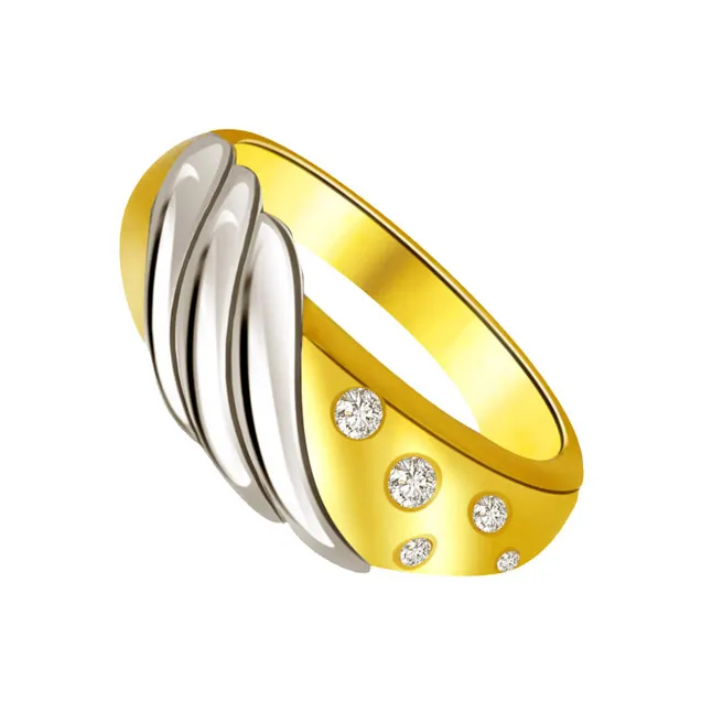 Trendy Real Diamond Gold Ring (SDR634)