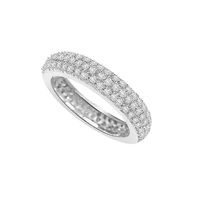 Pave Anniversary Band - Real Diamond Ring (SDR63)