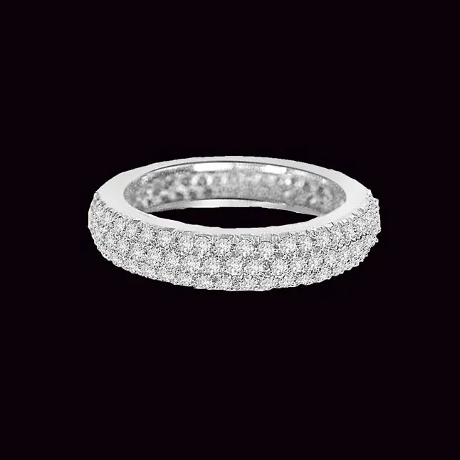 Pave Anniversary Band - Real Diamond Ring (SDR63)