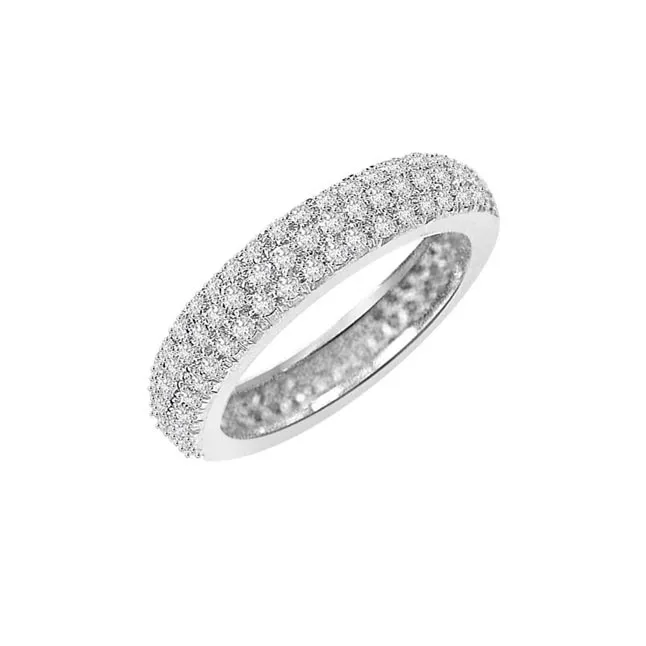 Pave Anniversary Band - Real Diamond Ring (SDR63)