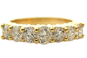 Sparkling Radiance -Yellow Gold Eternity rings