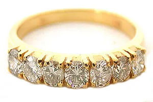 Sparkling Radiance -Yellow Gold Eternity rings