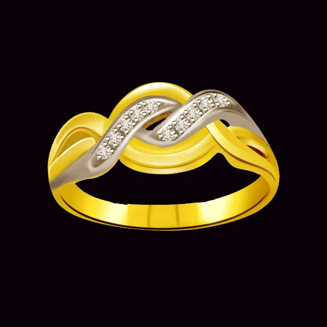 Two-Tone Real Diamond Ring (SDR670)