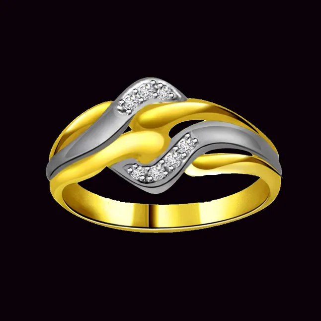 Two-Tone Real Diamond Ring (SDR671)