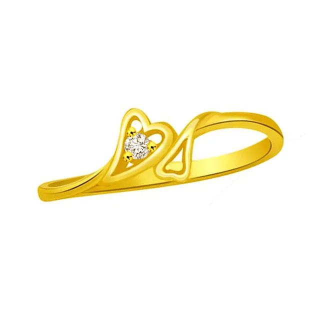Heart Shape Real Diamond Ring (SDR673)