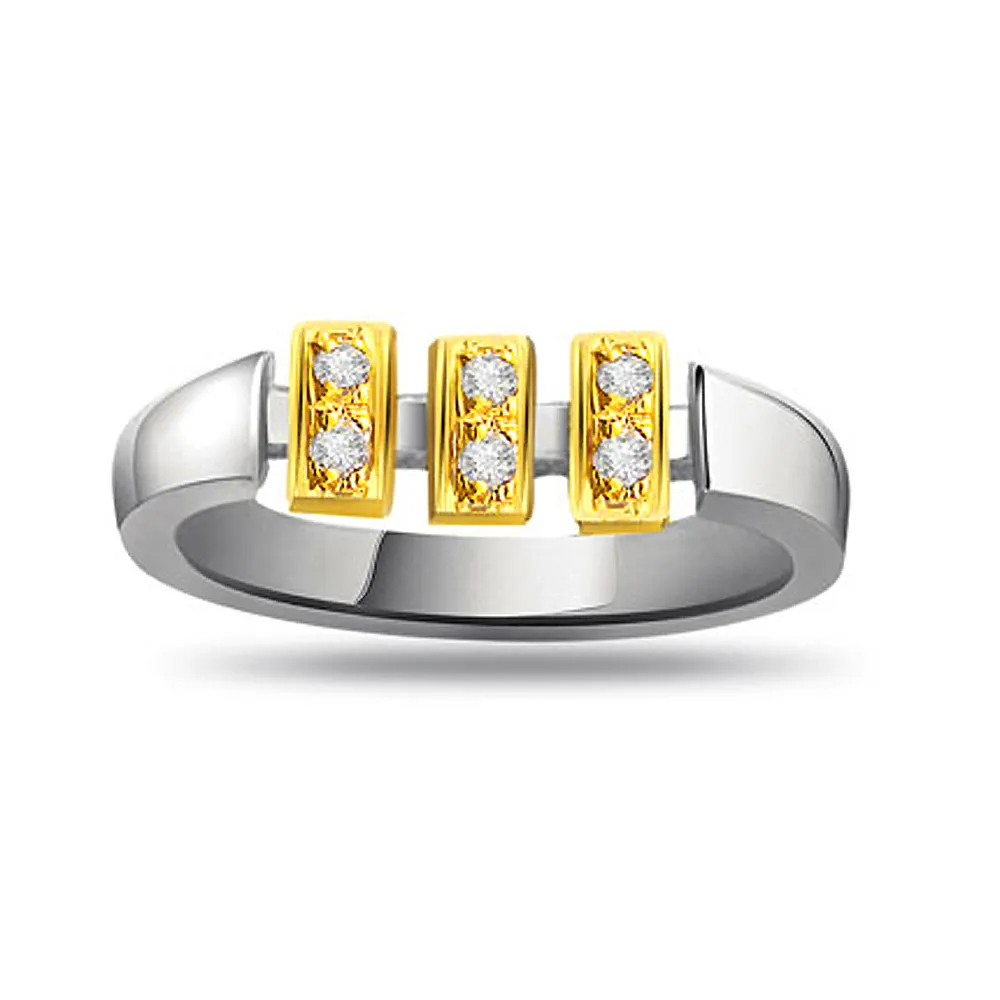 Classic Diamond Gold rings SDR676 -White Yellow Gold rings