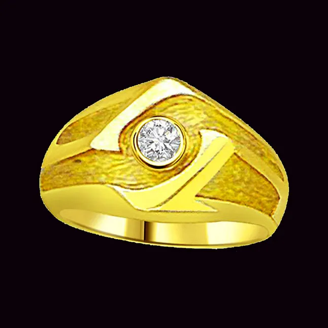 0.08 cts Diamond Men's rings -Solitaire rings