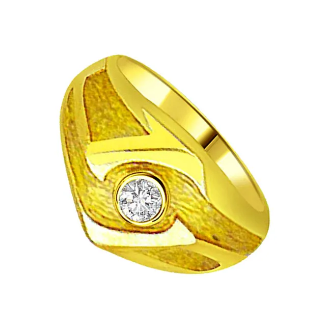 0.08 cts Diamond Men's rings -Solitaire rings