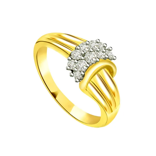 Brilliant Real Diamond Gold Ring (SDR681)