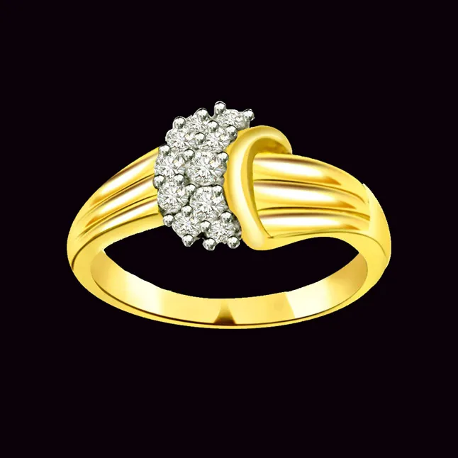 Brilliant Real Diamond Gold Ring (SDR681)